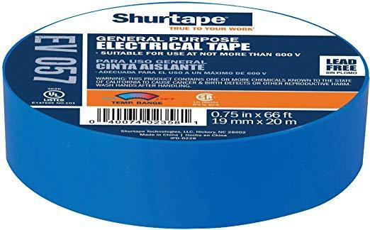 Shurtape EV 57 General Purpose, Flame Retardant, Vinyl Electrical Tape